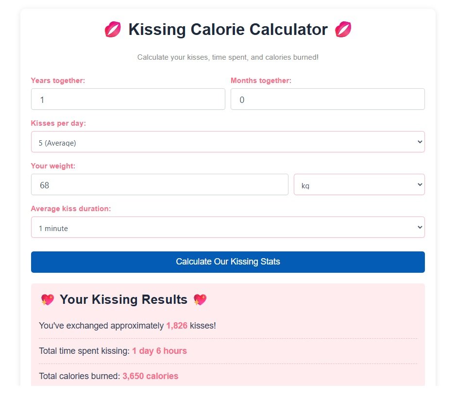 Kiss Calories burn